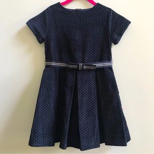 Jacadi navy and silver dress, size 6A.